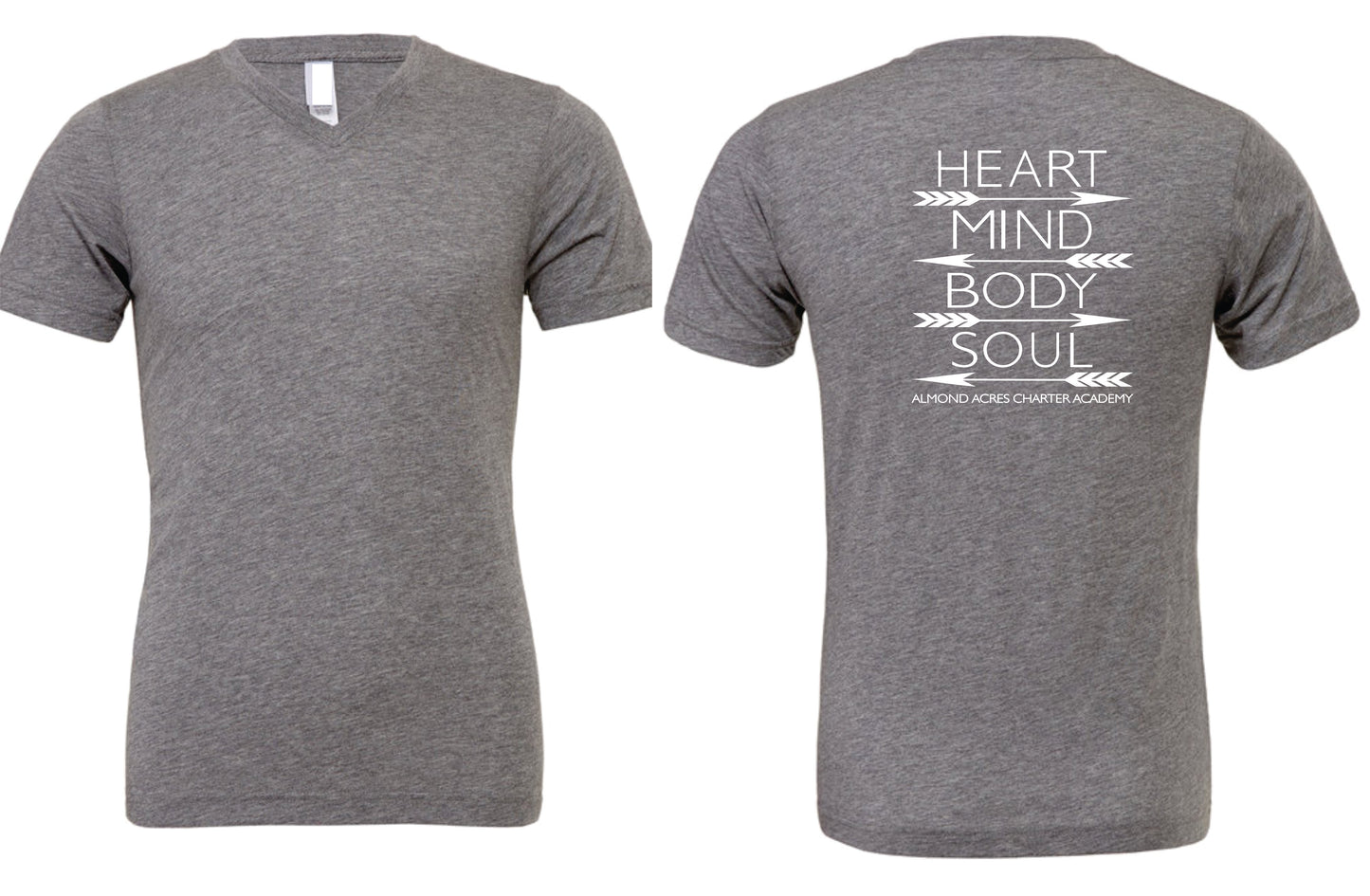 Vneck Heart Mind Body Soul Tshirt