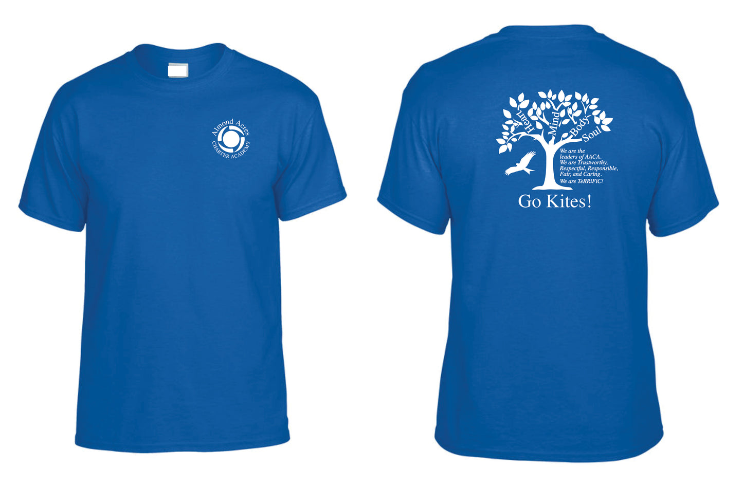 Almond Acres Charter Academy Tshirt white design