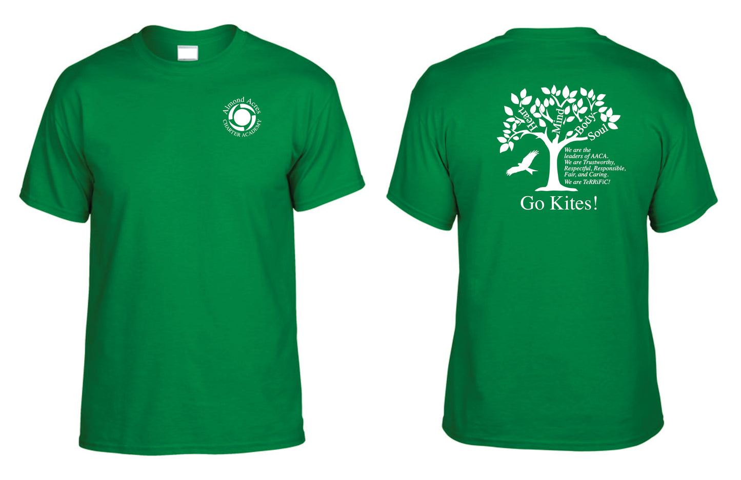 Almond Acres Charter Academy Tshirt white design