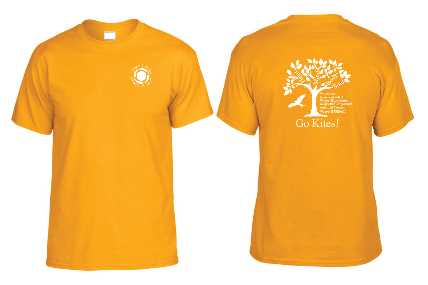 Almond Acres Charter Academy Tshirt white design