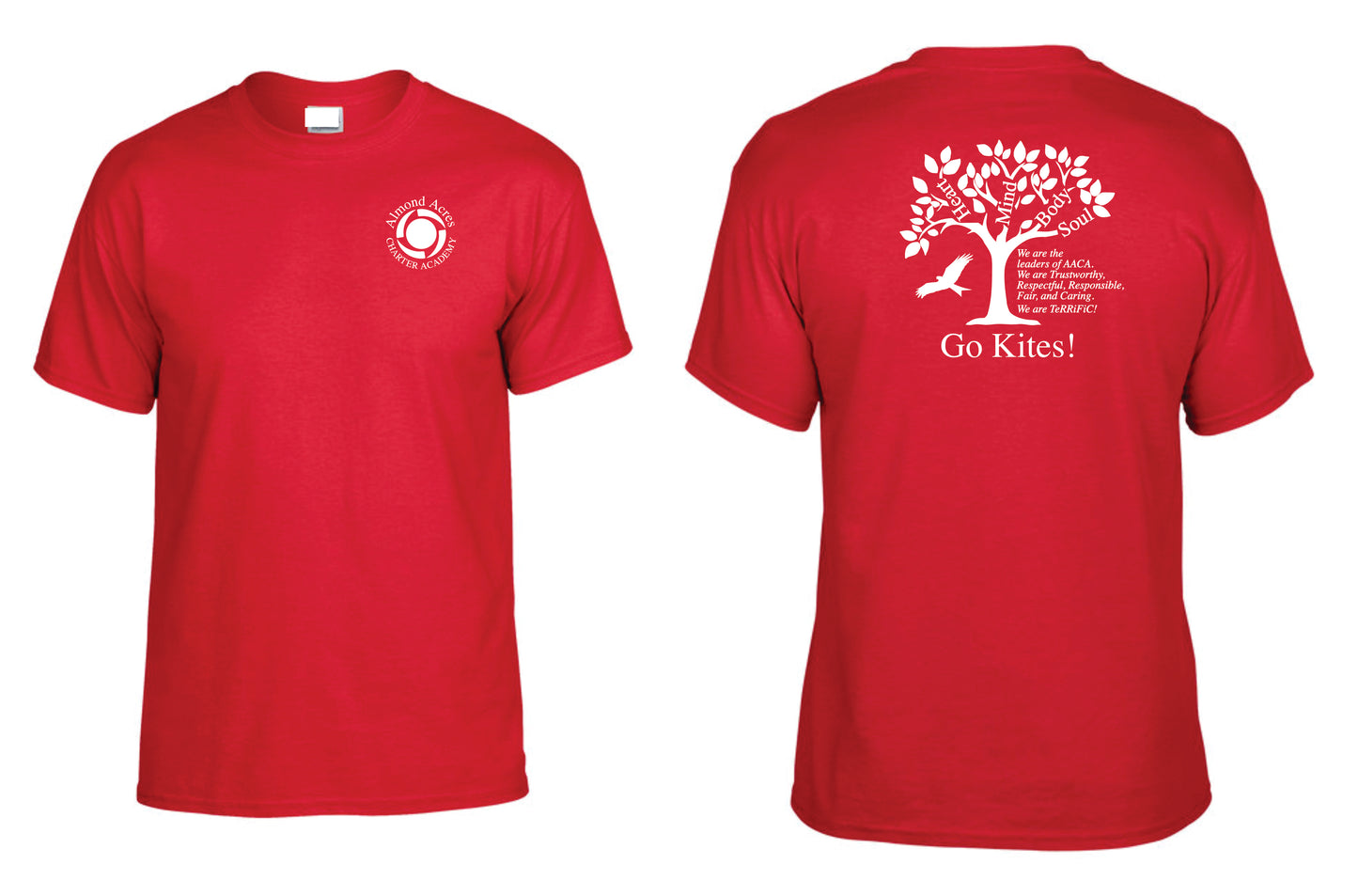 Almond Acres Charter Academy Tshirt white design