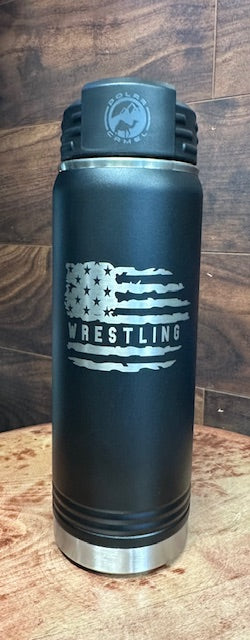 Wrestling Flag Water Bottle