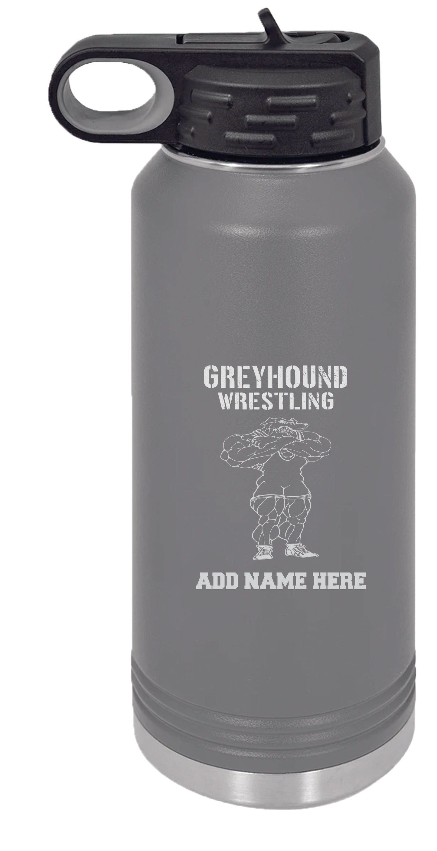 Greyhound Wrestling 32oz Water Bottle