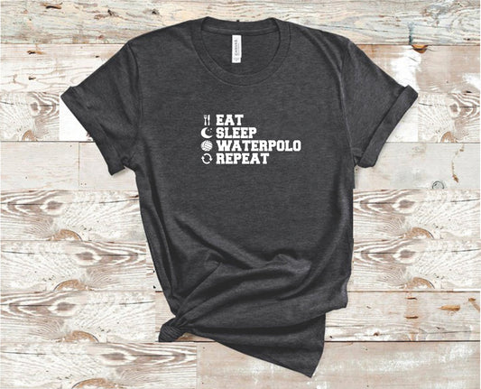 Eat Sleep Waterpolo Repeat tshirt