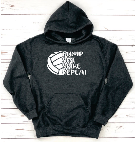 Bump Set Spike Repeat Volleyball YOUTH Hoodie